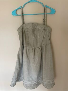 NWT olive denim mini dress
